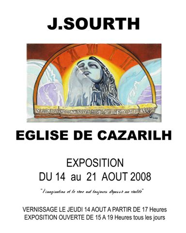 Août 2008 : Exposition à l’Eglise de Cazarilh (31)